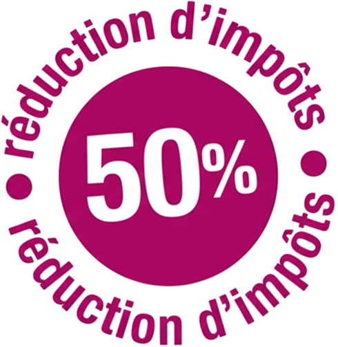 Logo 50% réduction d’impôts